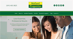 Desktop Screenshot of mallardproperties.net